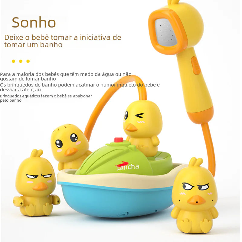 Kindora Duck Shower Toy — Rotating Electric Bath Play