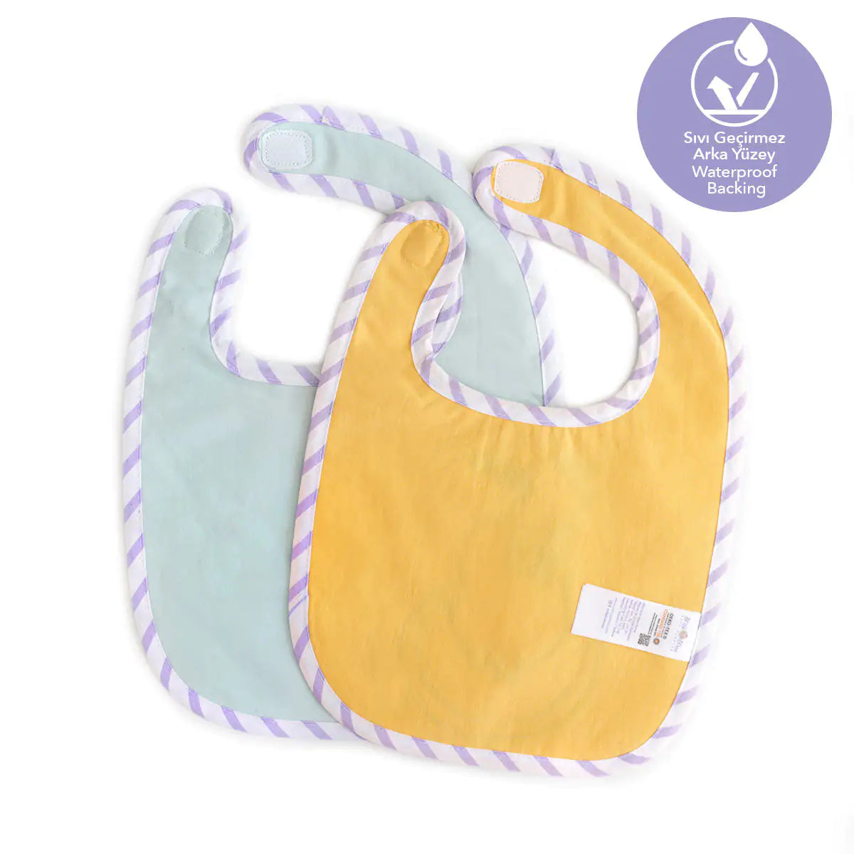 🐱🐌 Towel Baby Bib Set – Cat & Snail | Ultra-Soft & Absorbent