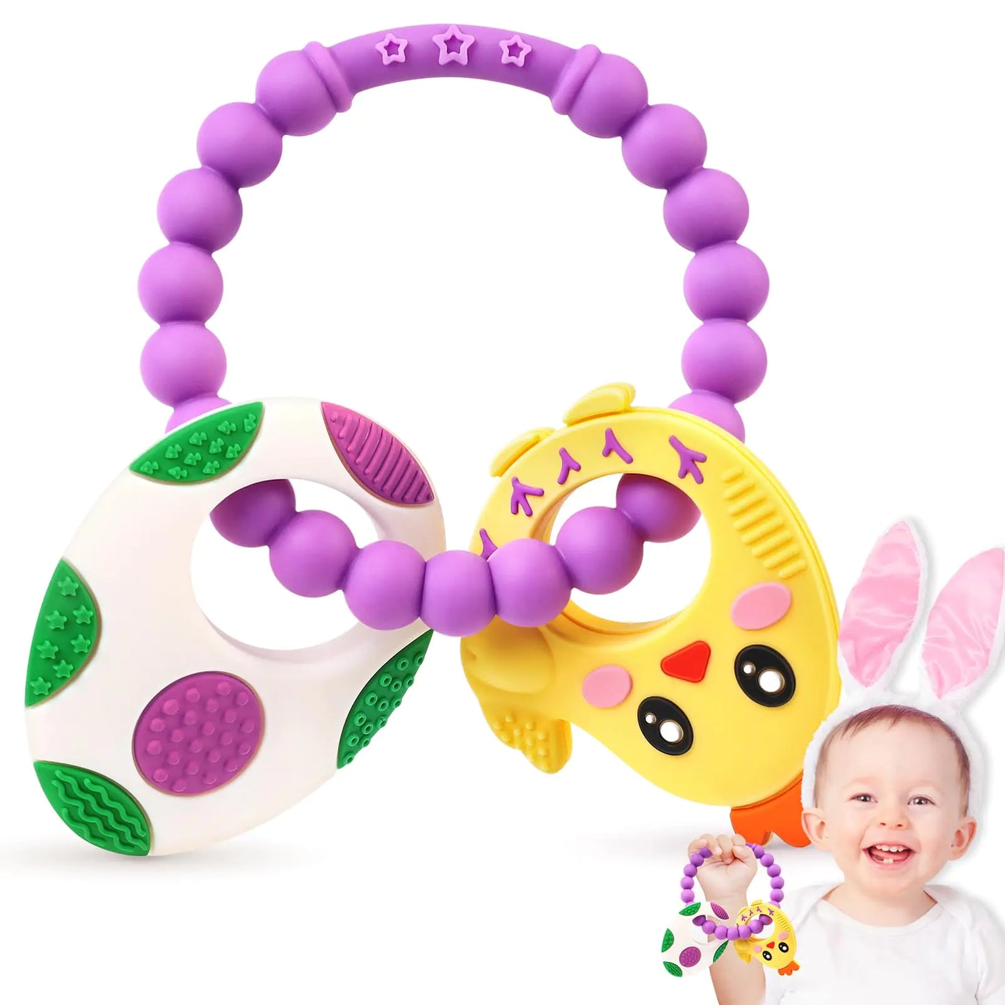 Easter Bunny Baby Teether Toy