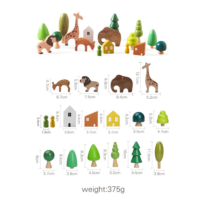 Montessori Wooden Animal Balance Stackers – Educational Toy for Toddlers