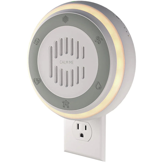 Calm Me™ Plug-In Noise Machine with Nightlight – 20 Soothing Sounds for Babies & Adults 🌙