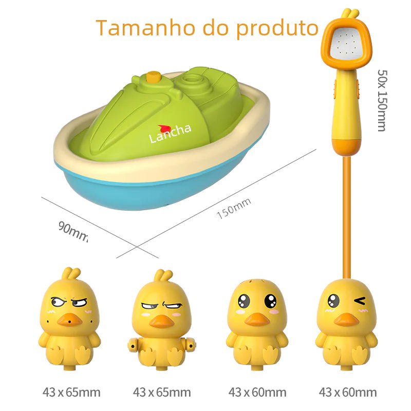 Kindora Duck Shower Toy — Rotating Electric Bath Play