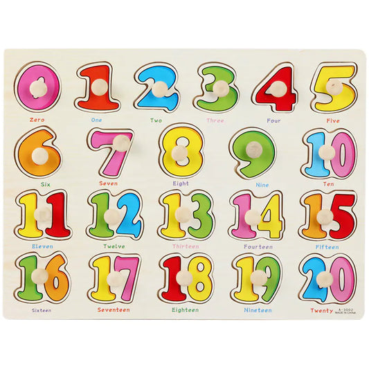 Mushroom Puzzle Board for Kids - Montessori Wooden Toy