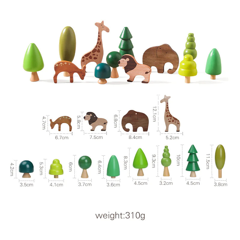 Montessori Wooden Animal Balance Stackers – Educational Toy for Toddlers