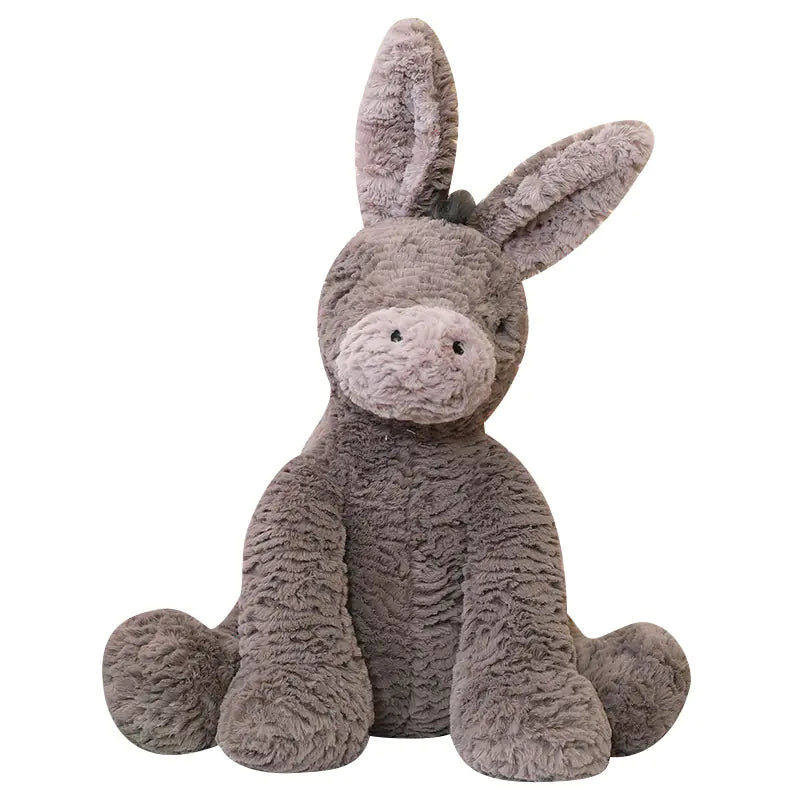 Kindora Plush Donkey — Soft Stuffed Animal & Cuddle Pillow