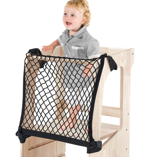 🛡 Silipull Toddler Safety Net Guard for Kitchen Towers – Black