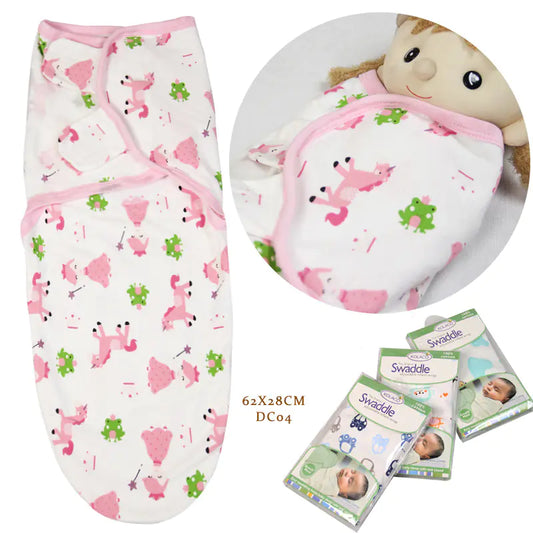 🎨 Cartoon Cotton Swaddle Blanket – Playful Print Wrap for Infants