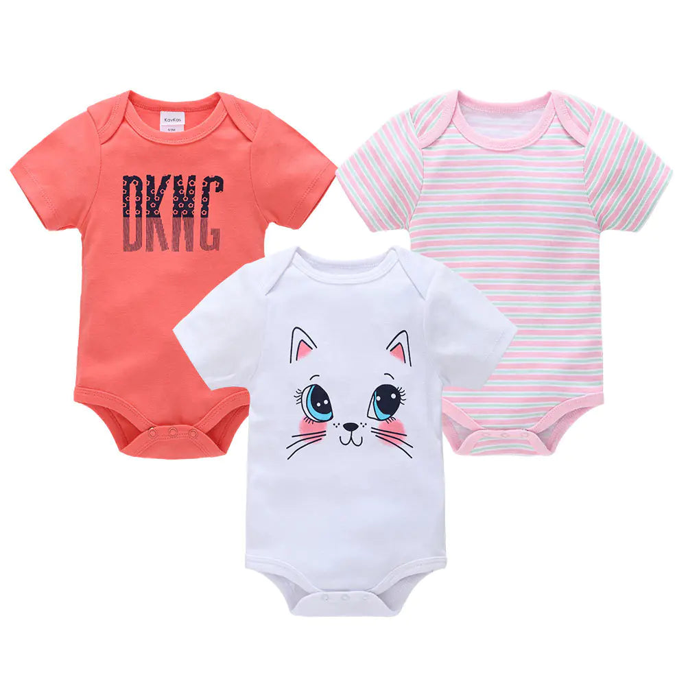 Kindora Summer Romper Set — 3-Piece Baby Outfit (Unisex)