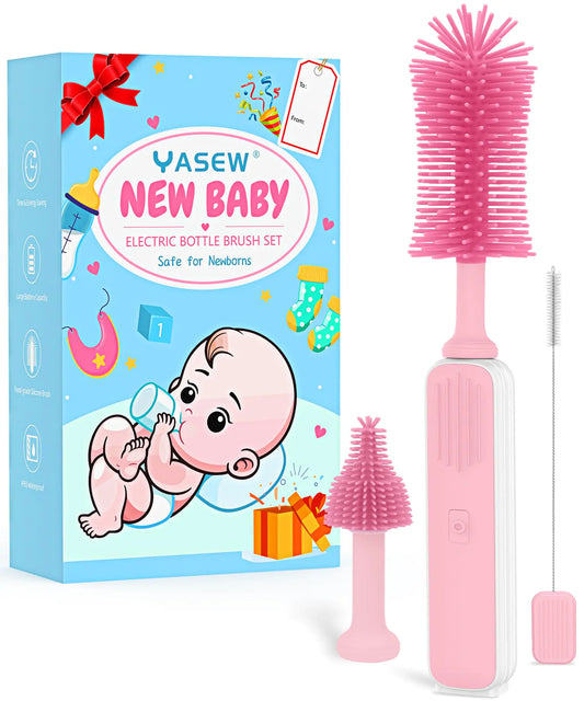 Yasew™ 360° Electric Baby Bottle Brush Set (Rechargeable)