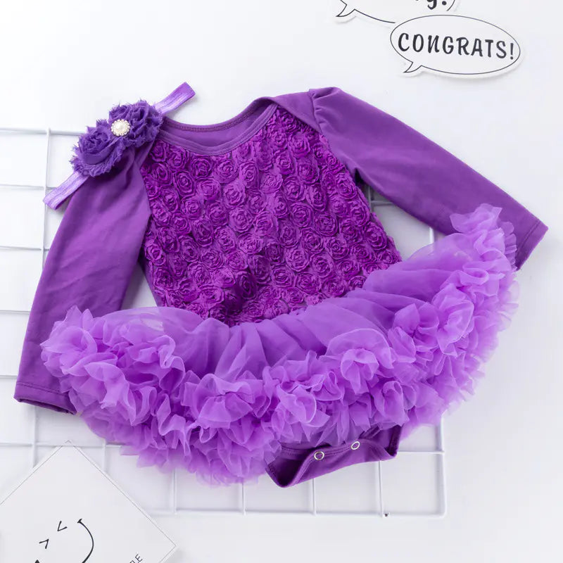 Sweet Rose Baby Girl Dress with Bloomers