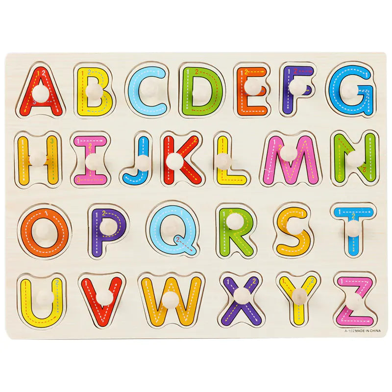 Mushroom Puzzle Board for Kids - Montessori Wooden Toy