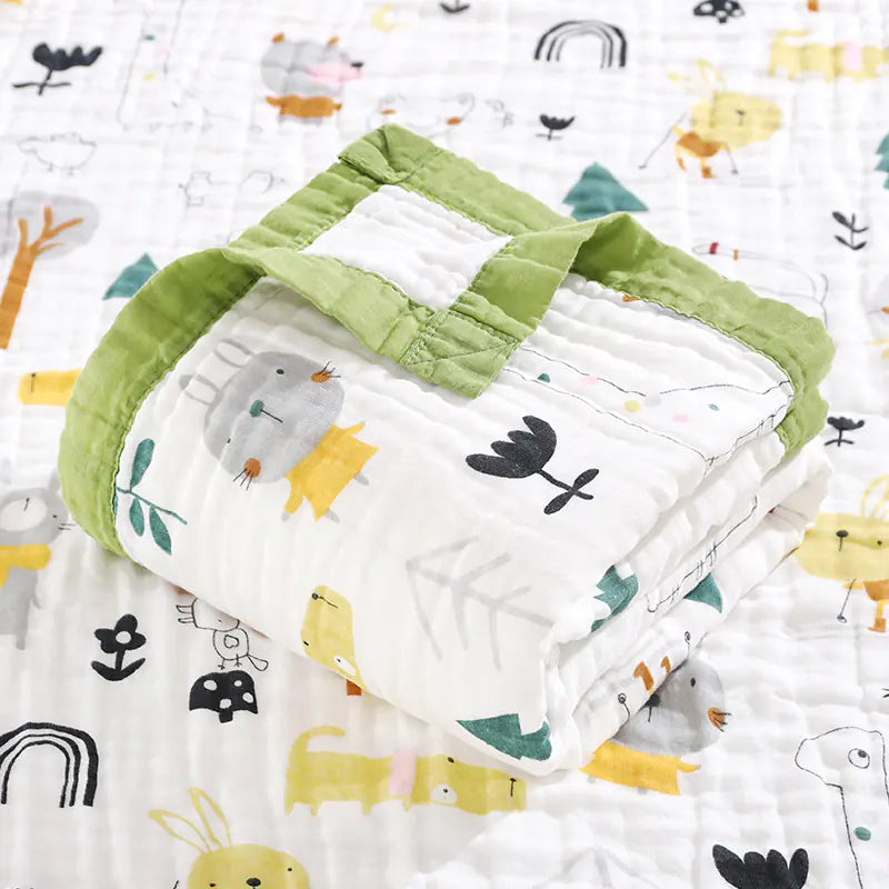 Kindora Unicorn Cotton Swaddle — 6-Layer Muslin Baby Blanket