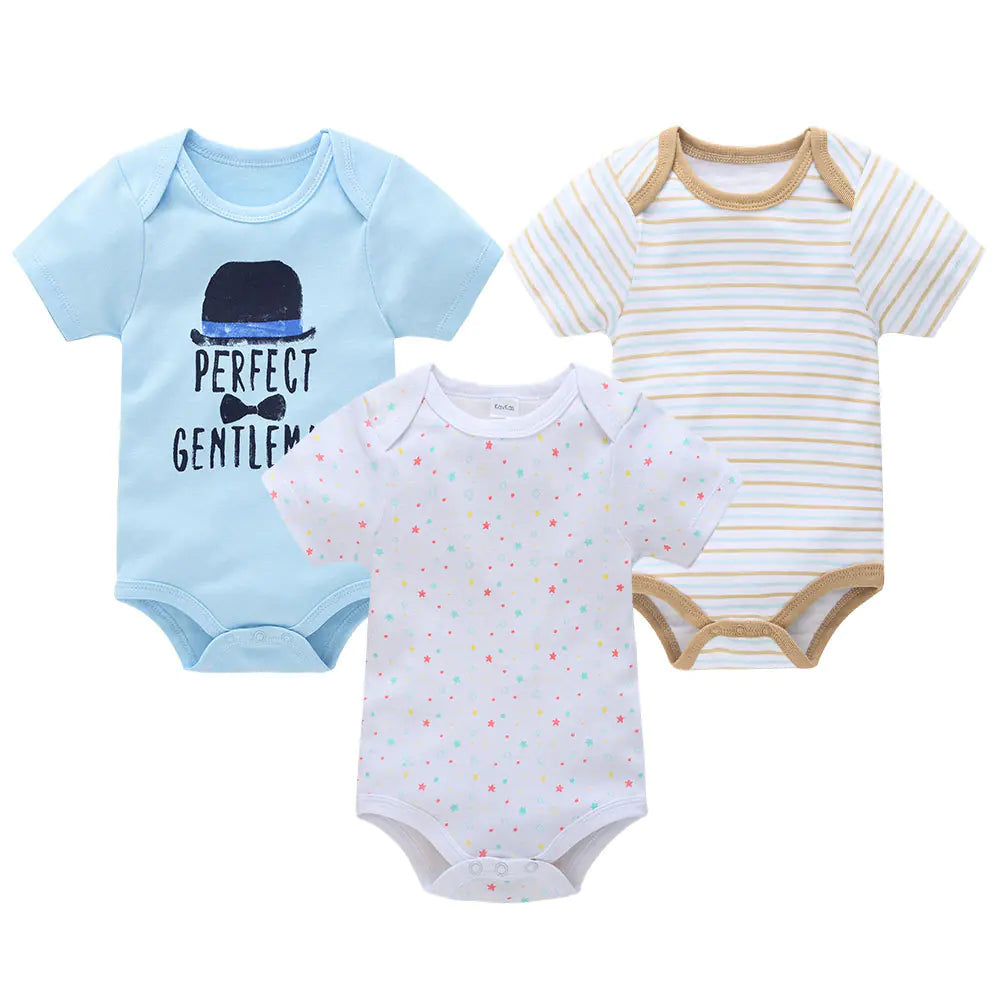Kindora Summer Romper Set — 3-Piece Baby Outfit (Unisex)