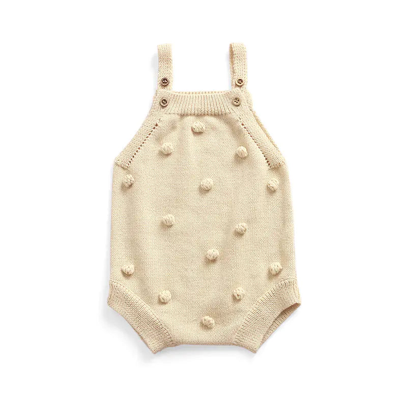 Kindora Knit Baby Romper — Cotton Sleeveless Outfit