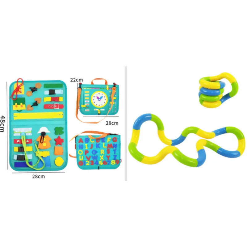 Kindora Montessori Busy Board — Travel Learning Activity Toy