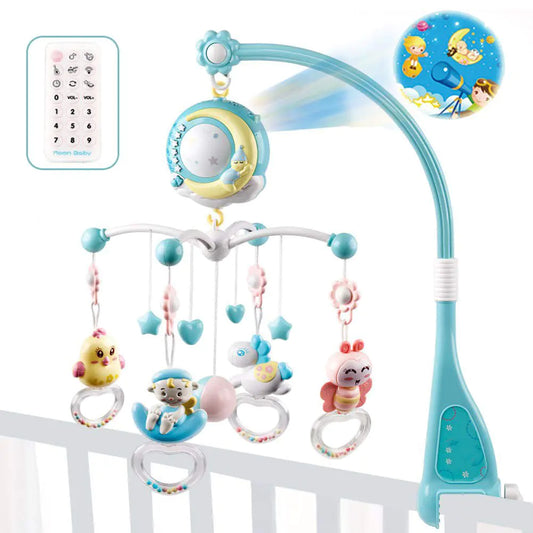🌟 Musical Crib Mobile with Starry Projection – Light Show & Lullabies for Sweet Sleep