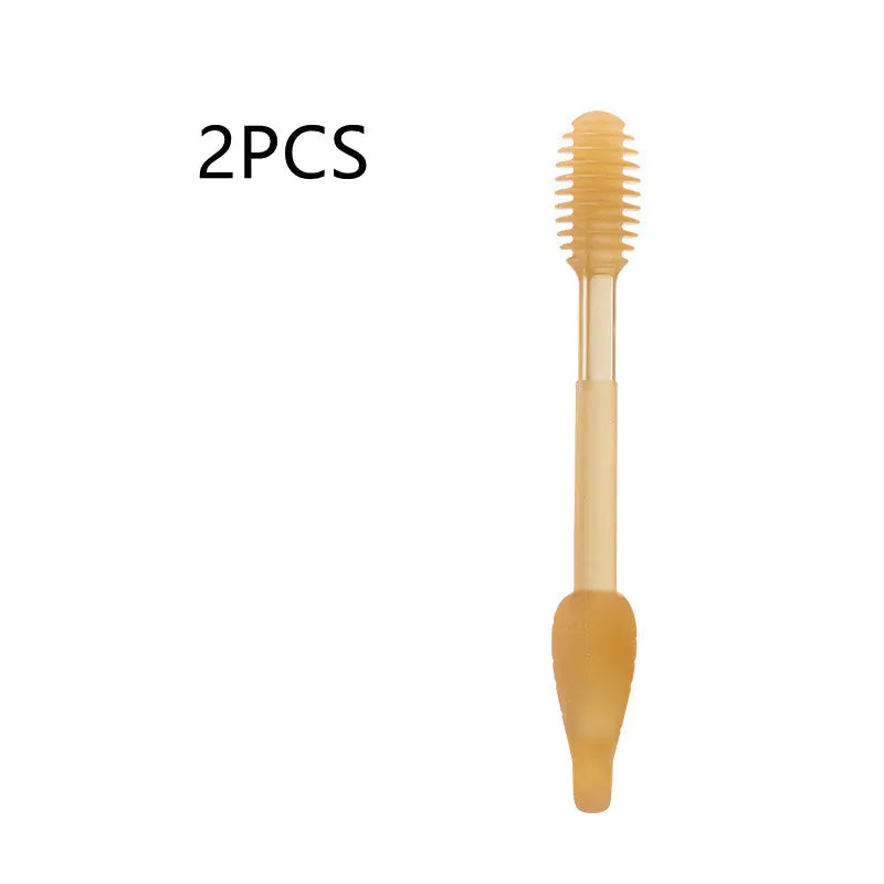 Silicone Baby Toothbrush Set with Tongue Cleaner & Travel Case