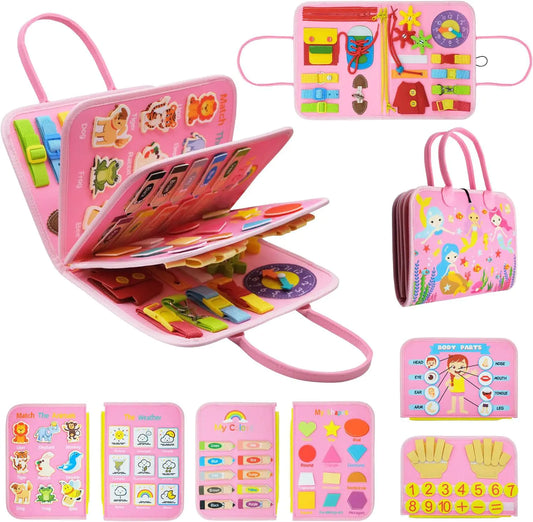 Kindora Felt Busy Board — Montessori Travel Activity Toy
