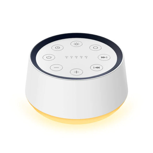 🌈 Multicolor White Noise Machine – 12 Light Options, Volume Control & Memory Timer