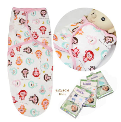 🎨 Cartoon Cotton Swaddle Blanket – Playful Print Wrap for Infants