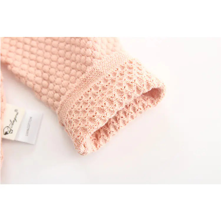 Knit Ruffle Cardigan & Shorts Set – Baby Girl Spring/Fall Outfit