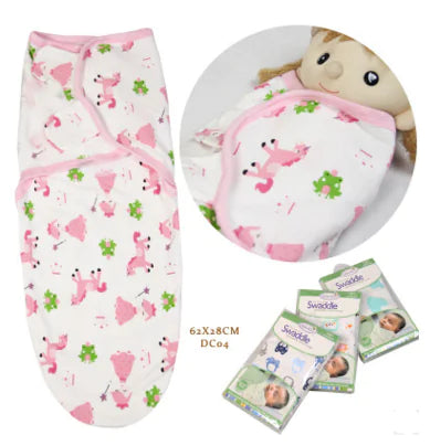 🎨 Cartoon Cotton Swaddle Blanket – Playful Print Wrap for Infants