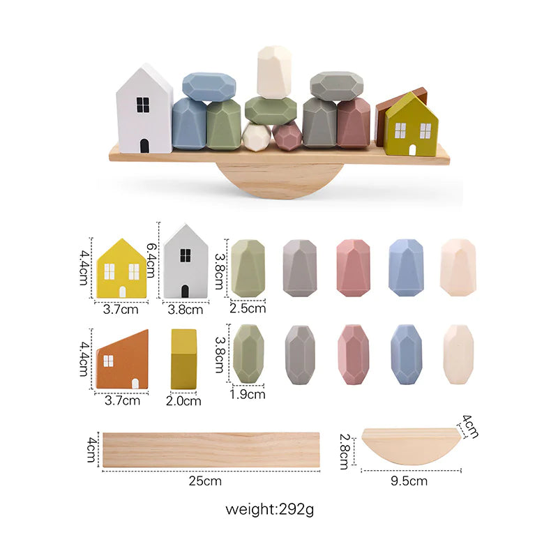 Montessori Wooden Animal Balance Stackers – Educational Toy for Toddlers