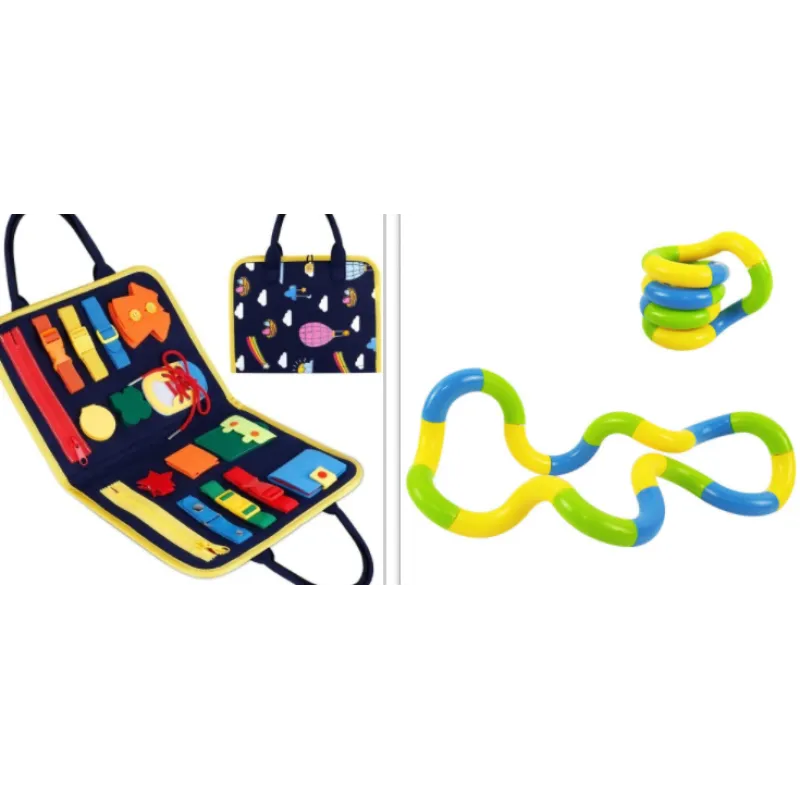 Kindora Montessori Busy Board — Travel Learning Activity Toy