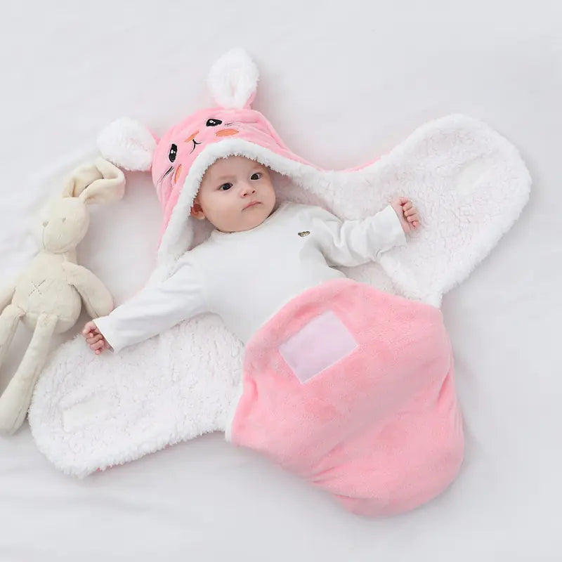 Kindora Cartoon Swaddle — Newborn Baby Blanket with Panda Design