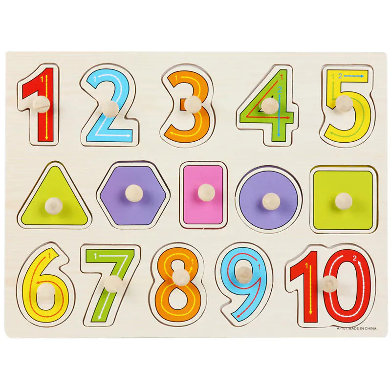 Mushroom Puzzle Board for Kids - Montessori Wooden Toy