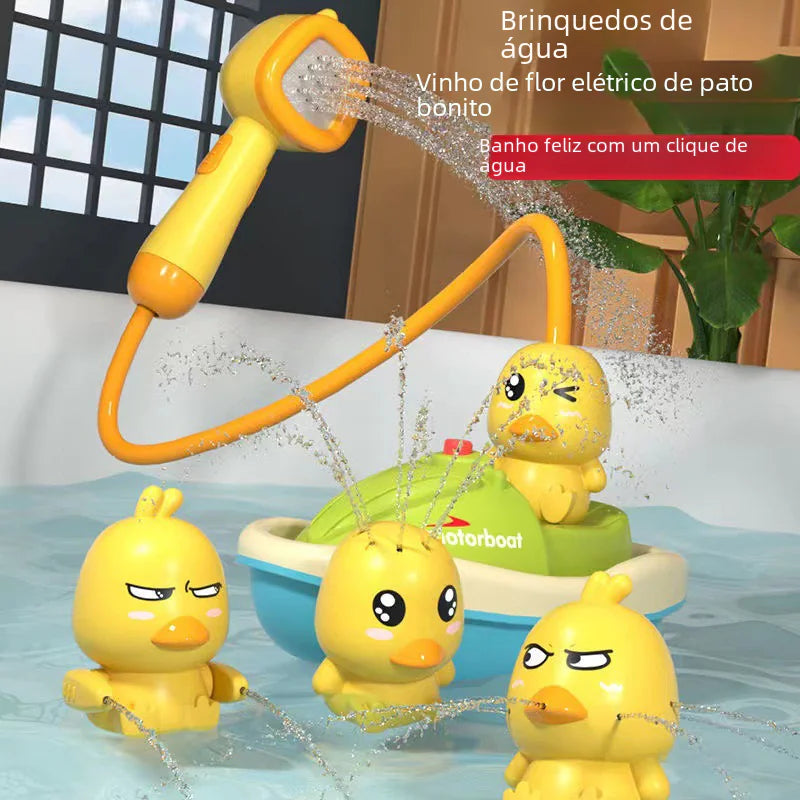 Kindora Duck Shower Toy — Rotating Electric Bath Play