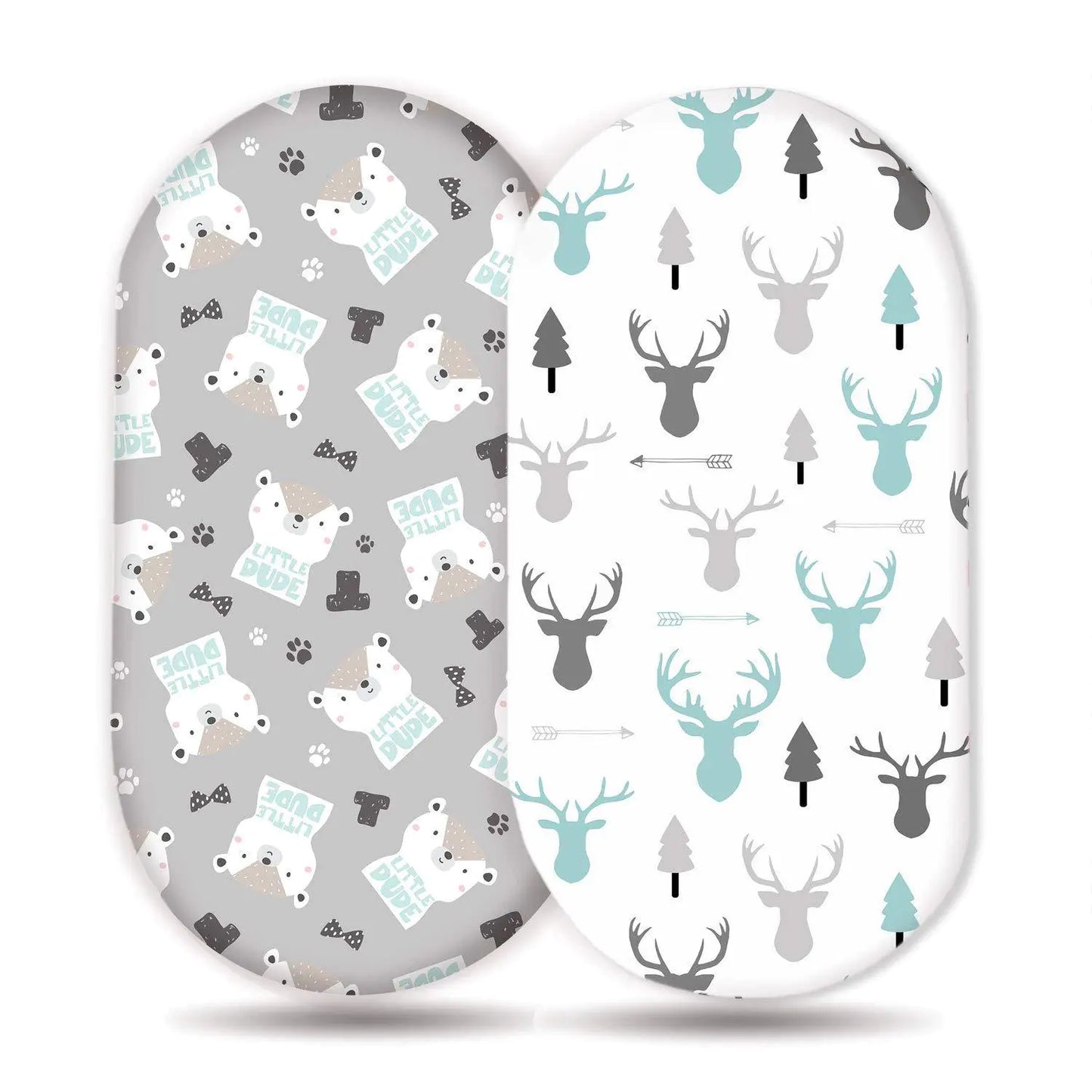 Cozy Elastic Fitted Cradle & Changing Table Sheet – Safari & Floral Prints