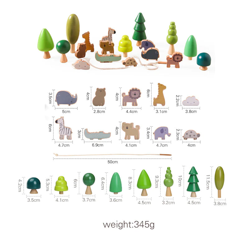 Montessori Wooden Animal Balance Stackers – Educational Toy for Toddlers