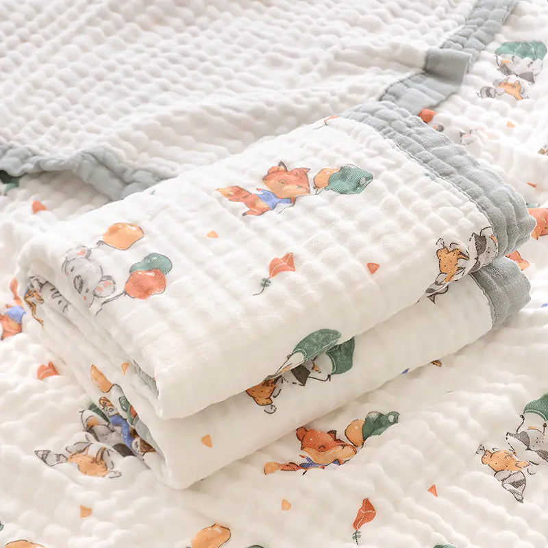 Kindora Muslin Baby Blanket — Soft Cotton Kids Throw