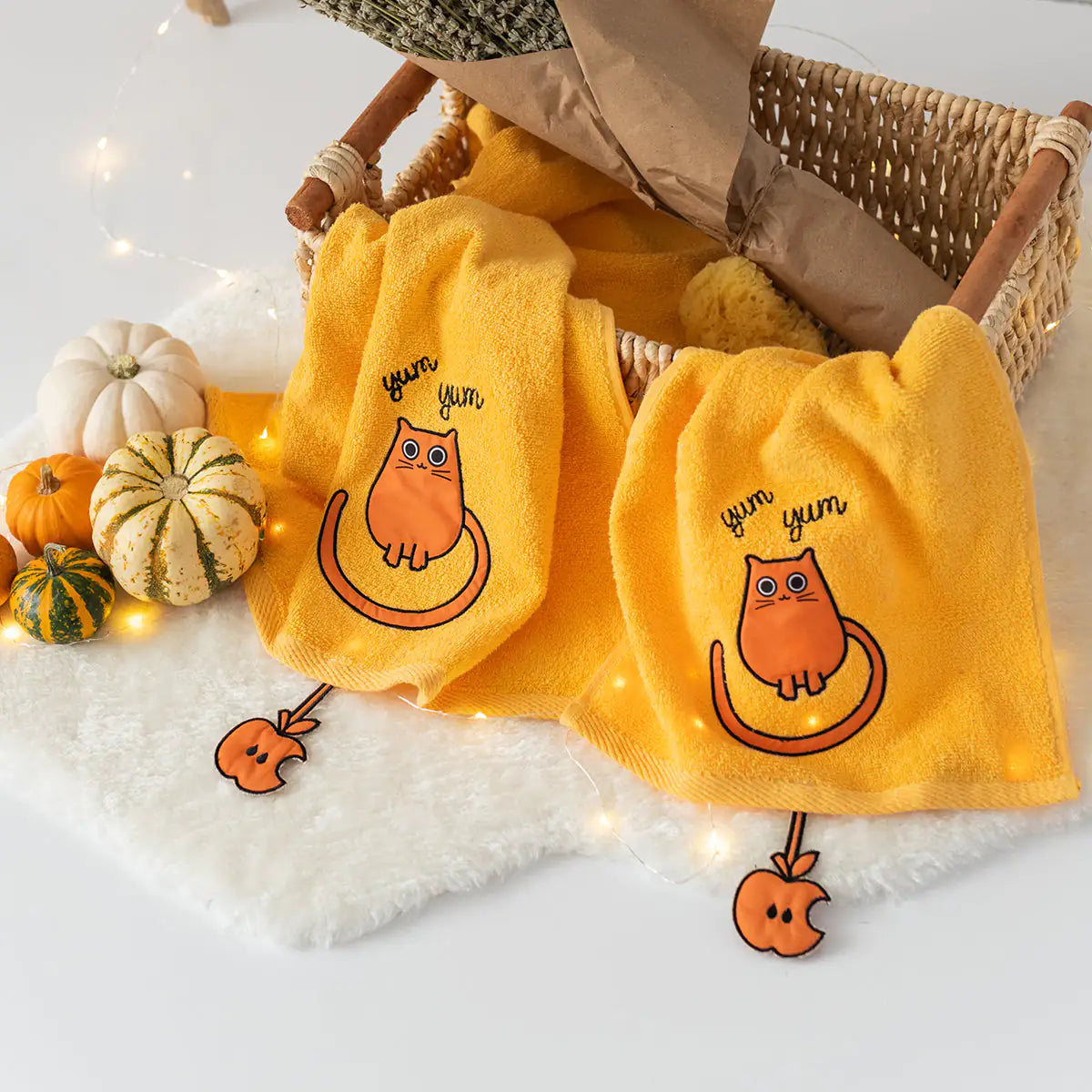 Milk&Moo Tombish Cat Baby Towel Set – 2-Pack