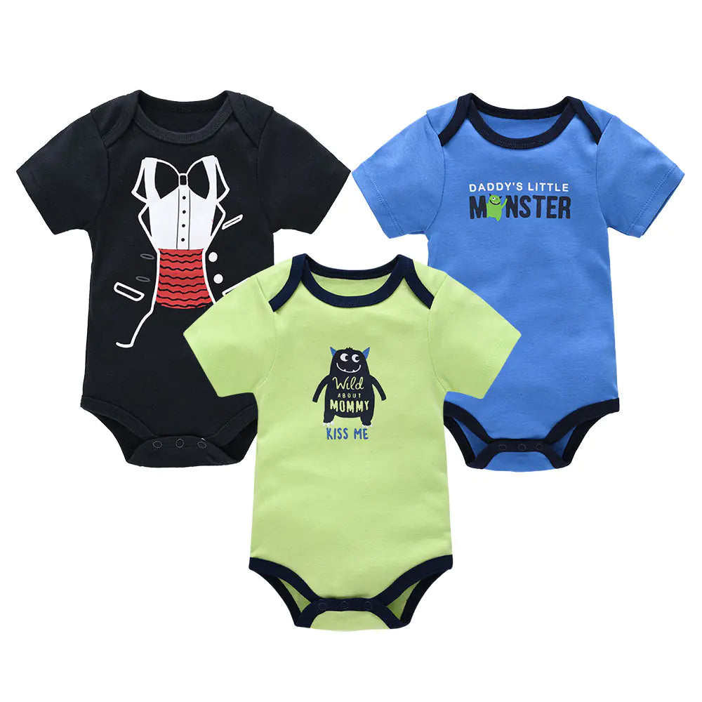 Kindora Summer Romper Set — 3-Piece Baby Outfit (Unisex)