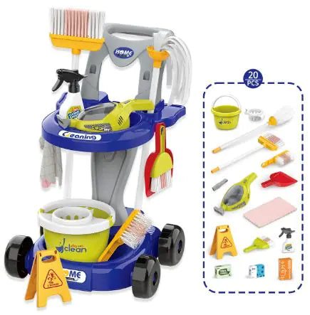 Kindora Toddler Cleaning Playset — Montessori Pretend Play Housekeeping Kit