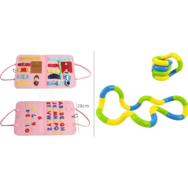 Kindora Montessori Busy Board — Travel Learning Activity Toy