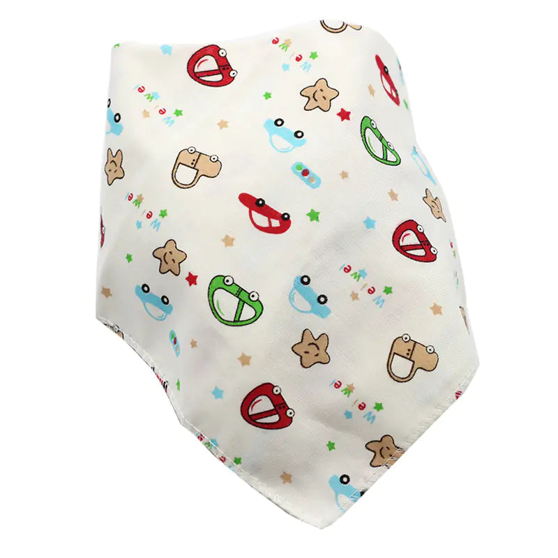 Waterproof Cotton Baby Bibs with Cartoon Design