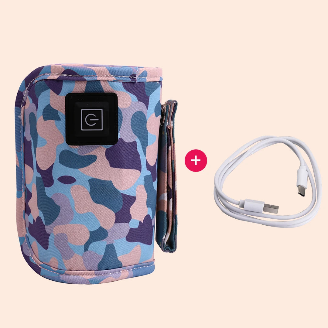 Baby Bottle Warmer 3-speed adjustment Baby Bottle Cup Warmer Car Portable USB Bottle Warmer Baby and Children Outdoor Travel Bab