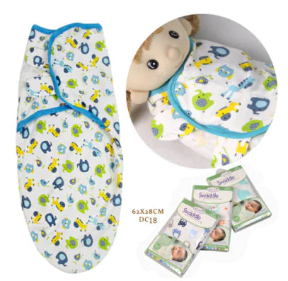 🎨 Cartoon Cotton Swaddle Blanket – Playful Print Wrap for Infants