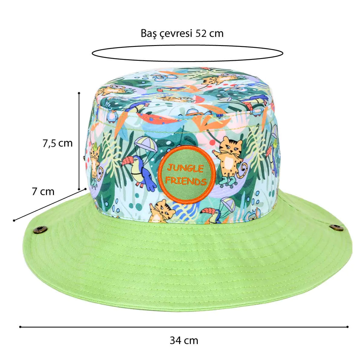 Milk&Moo Kids Sun Hat – Unisex Jungle Friends