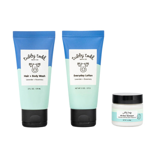 TUBBY TODD Baby Essentials Kit – 3-in-1 Gentle Skincare with Lavender & Rosemary