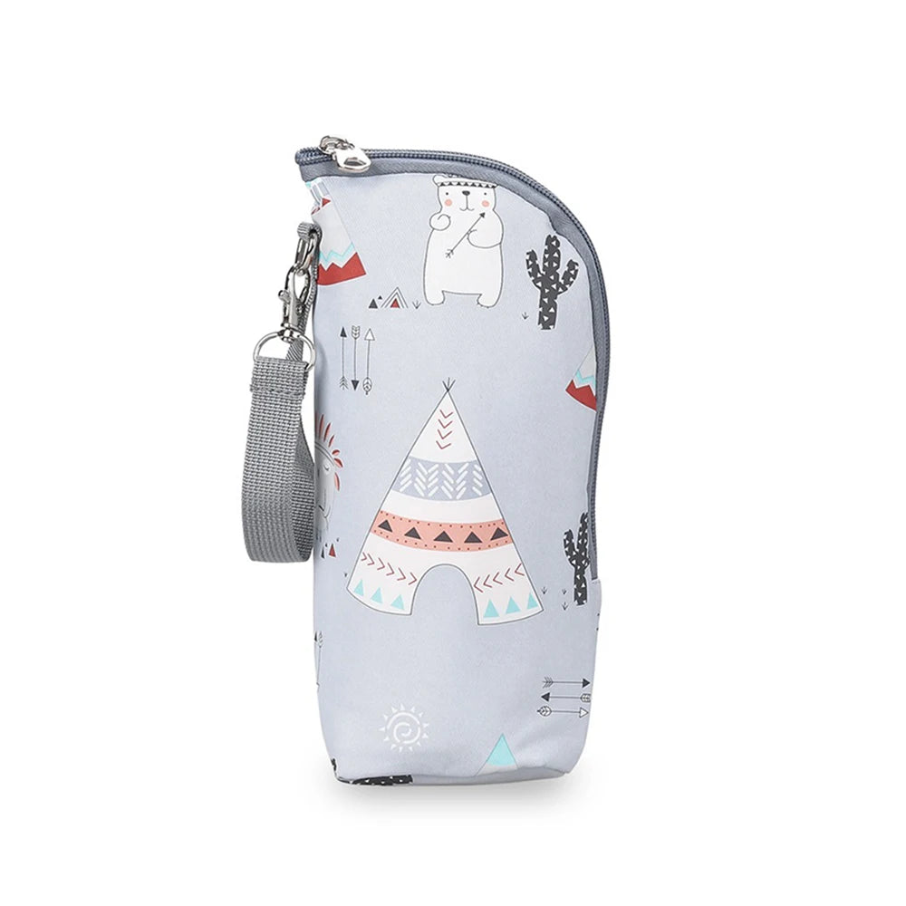 Baby Bottle Bag Bottle Warmer Baby Feeding Aluminum Mold Insulation Outing Stroller Hanging Bag For Storage Cups Drinks