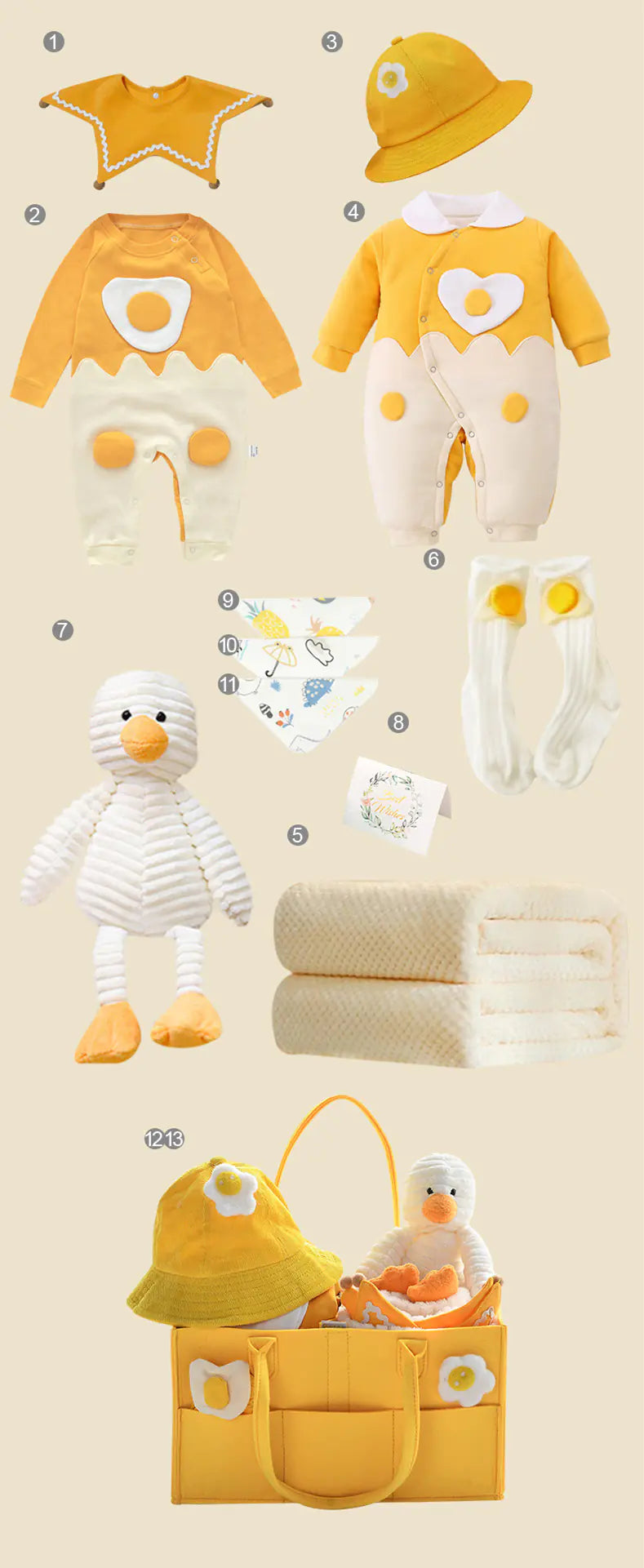 Newborn Gift Box – 14-Piece Baby Essentials & Keepsake Set 🎁
