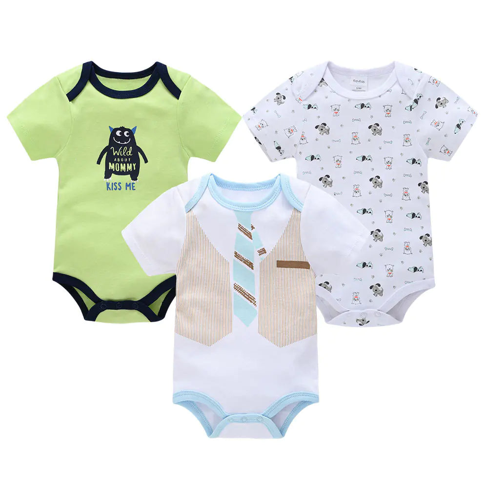 Kindora Summer Romper Set — 3-Piece Baby Outfit (Unisex)