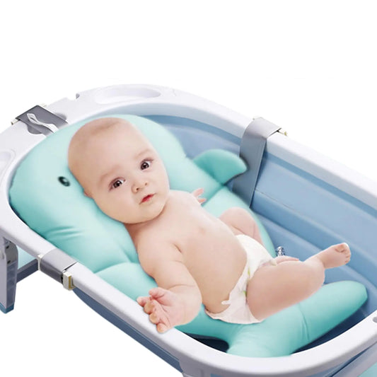 FloatNest™ Foldable Baby Bath Support Cushion – Sink & Tub