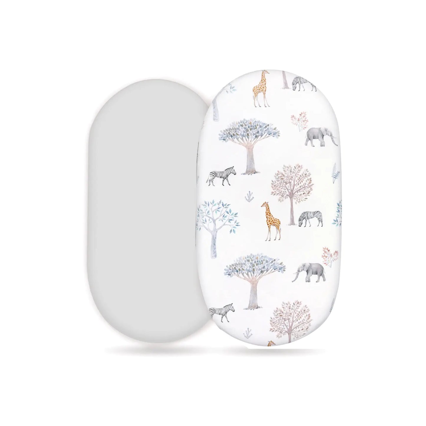 Cozy Elastic Fitted Cradle & Changing Table Sheet – Safari & Floral Prints