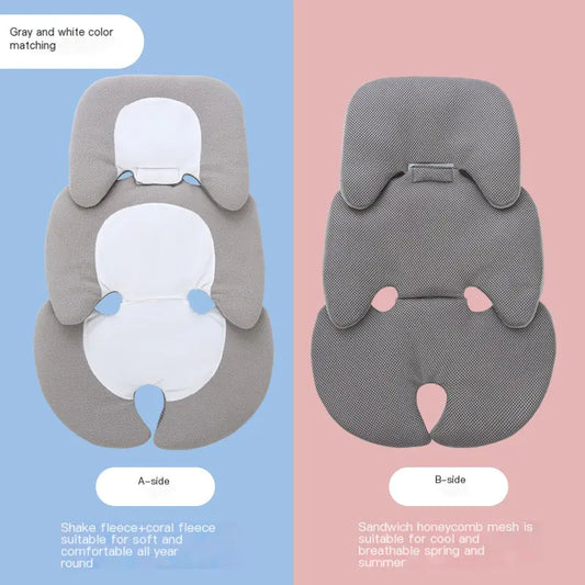 🌟 2-in-1 Reversible Newborn Stroller Cushion – Comfort All Year Round!