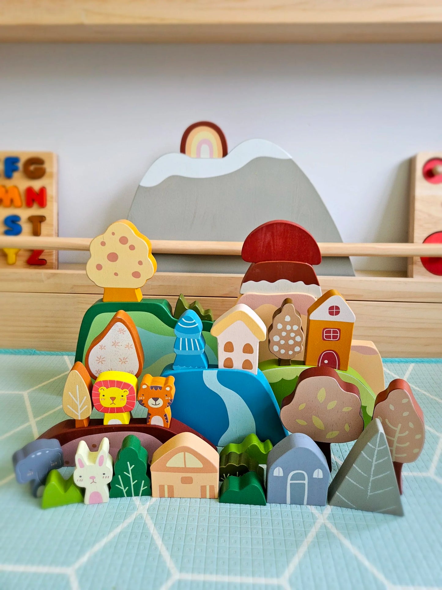 Kindora Wooden Nature Play Set — Montessori Imaginative Learning Toy